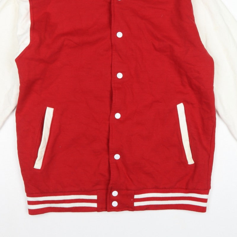 Stars & Stripes Men’s Red White L Varsity Snap Sweatshirt Jacket