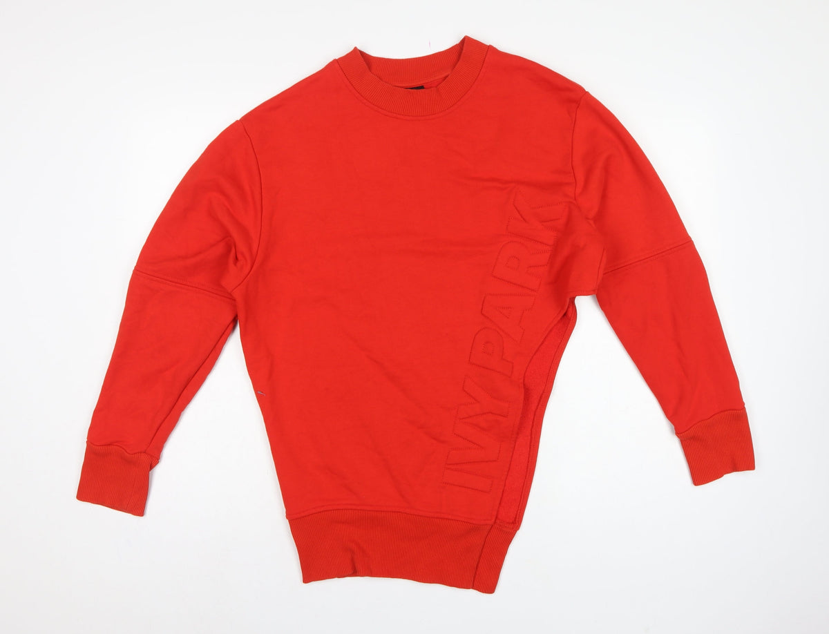 IVY PARK Women’s Red M Logo Crew Neck Long Sleeve Sweatshirt