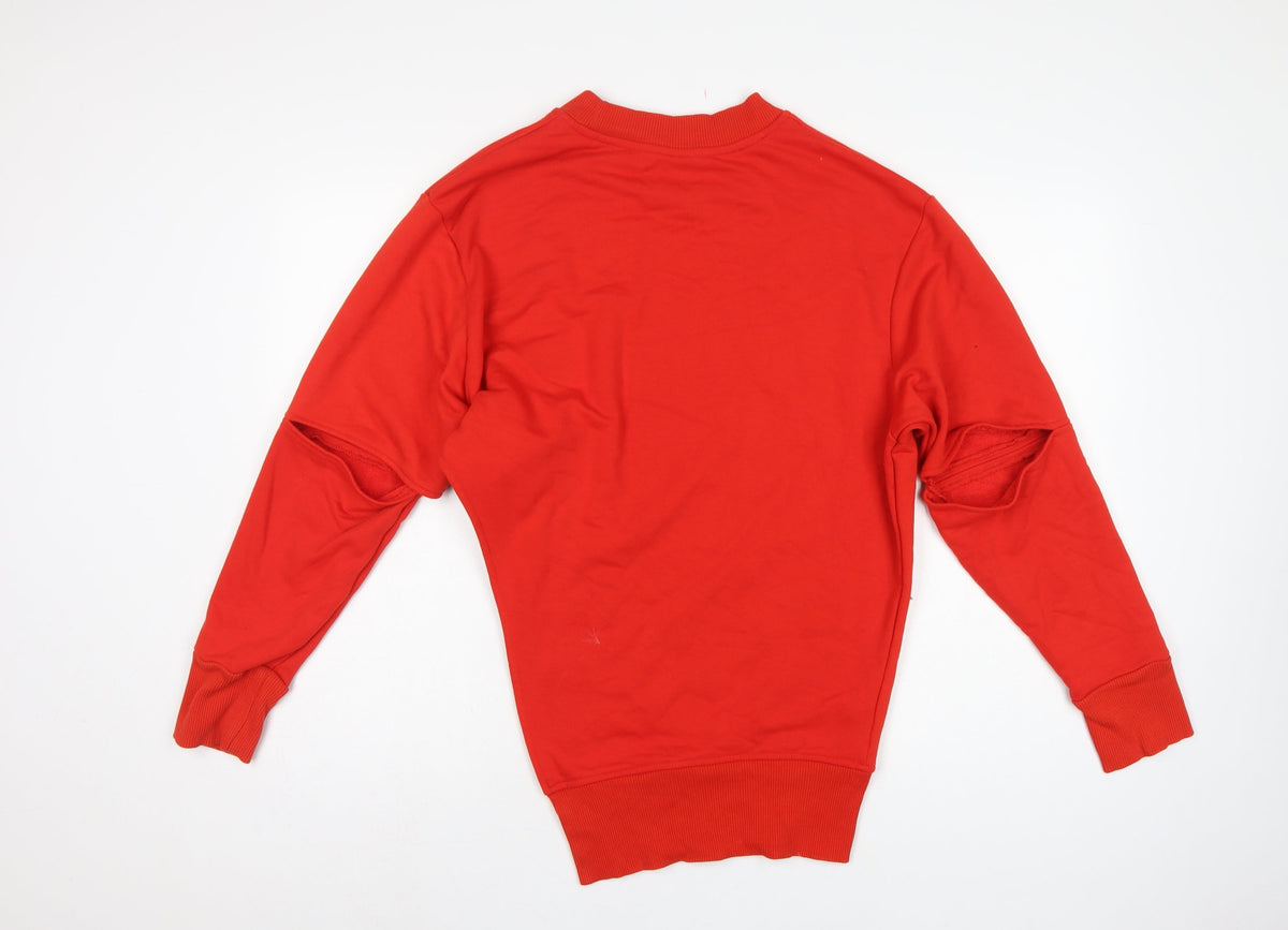 IVY PARK Women’s Red M Logo Crew Neck Long Sleeve Sweatshirt