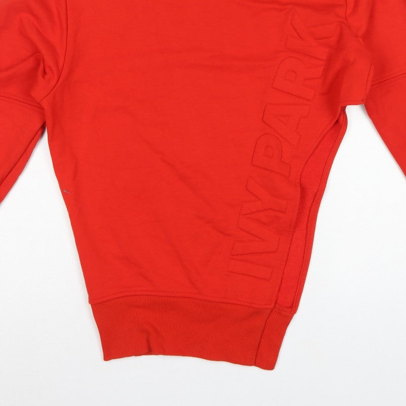IVY PARK Women’s Red M Logo Crew Neck Long Sleeve Sweatshirt
