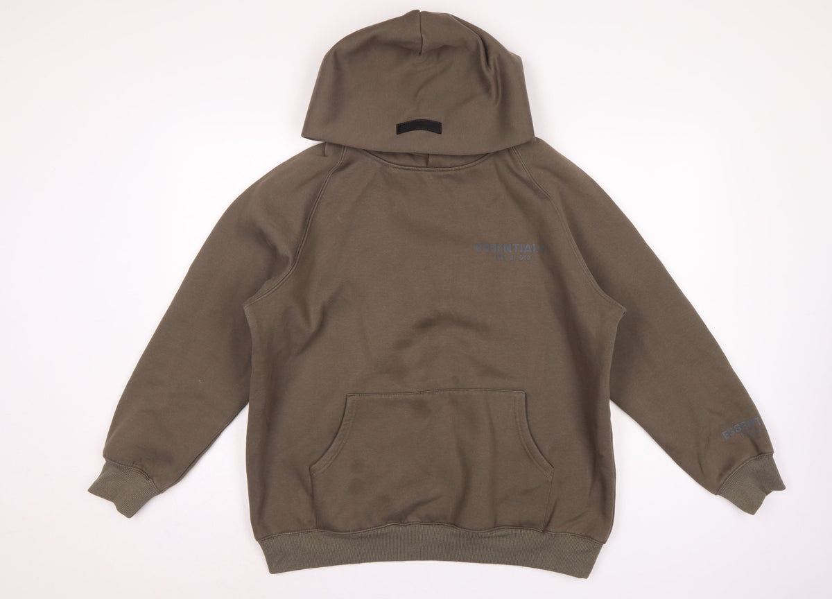 Essentials Fear of God Men’s Brown M Oversized Logo Pullover Hoodie