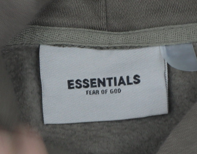 Essentials Fear of God Men’s Brown M Oversized Logo Pullover Hoodie
