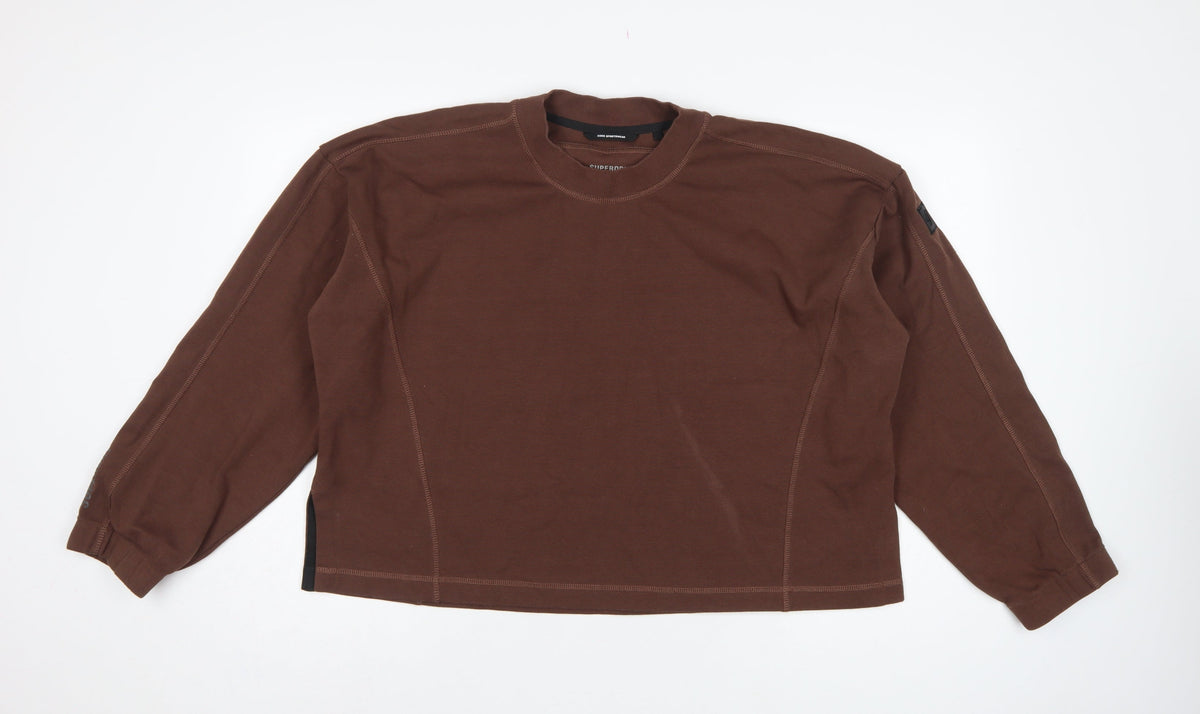 Superdry Women’s Brown M/L Code Sportswear Crew Neck Sweatshirt