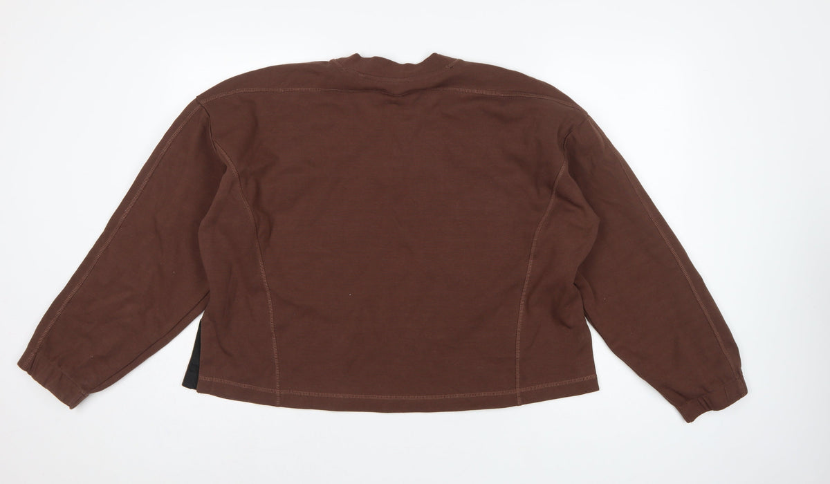 Superdry Women’s Brown M/L Code Sportswear Crew Neck Sweatshirt