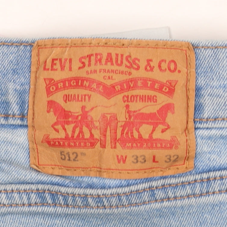 Levi's 512 Men's Blue Light Wash Slim Tapered Jeans W33 L32