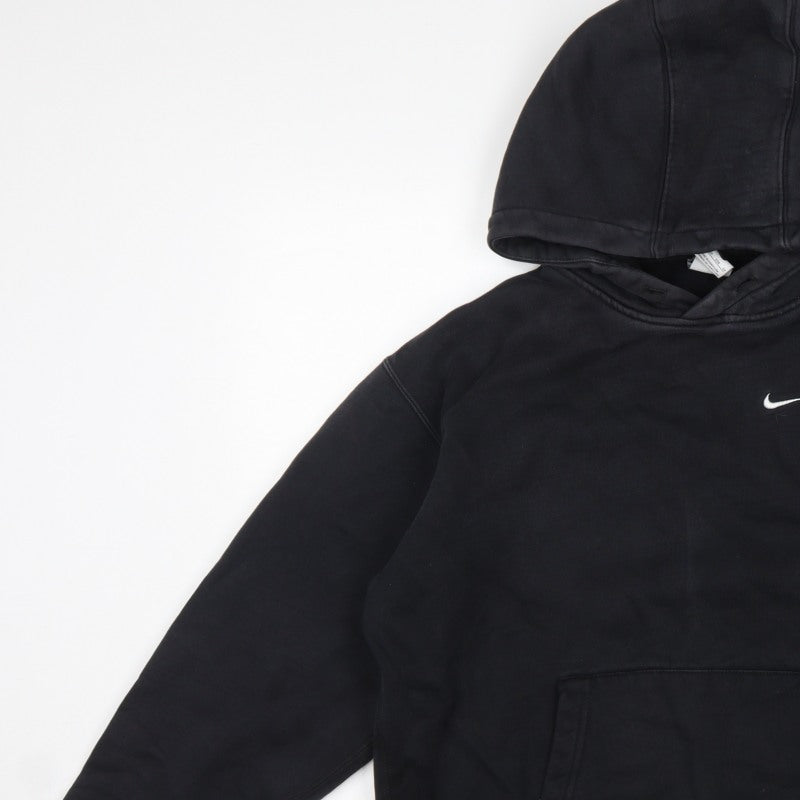 Nike Men’s Black XS Pullover Hoodie Embroidered Logo Kangaroo Pocket