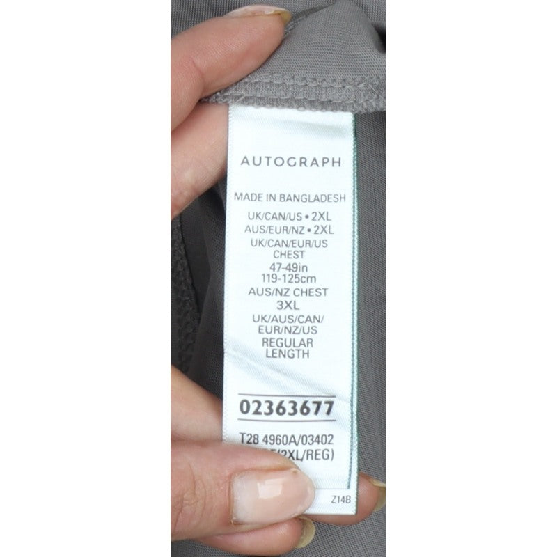 Autograph Men’s Grey Supima Cotton Crew Neck T-Shirt 2XL Regular