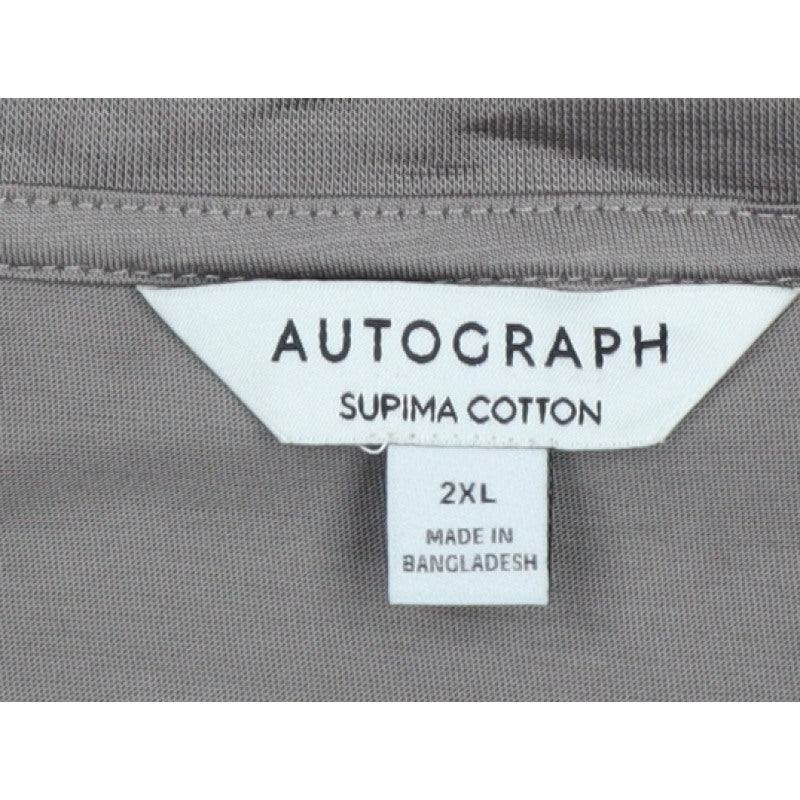 Autograph Men’s Grey Supima Cotton Crew Neck T-Shirt 2XL Regular