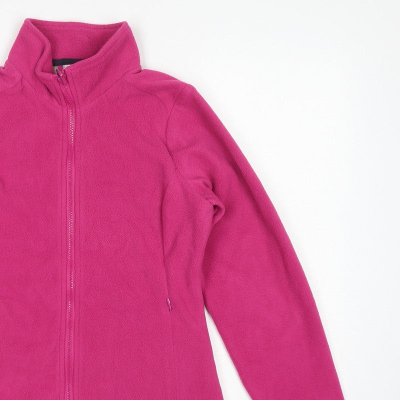 Joules Women’s Pink UK 8 Fleece Full Zip Lightweight Jacket Pockets