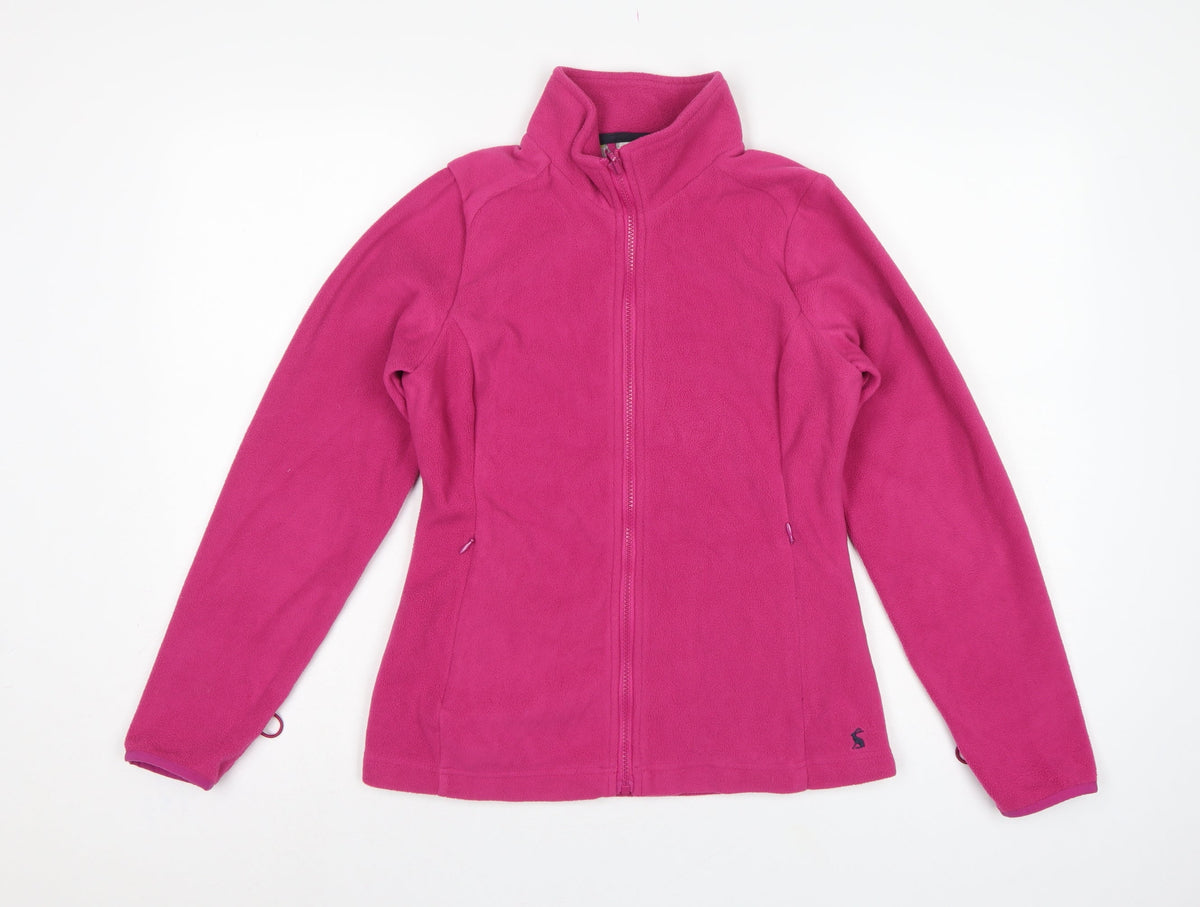 Joules Women’s Pink UK 8 Fleece Full Zip Lightweight Jacket Pockets