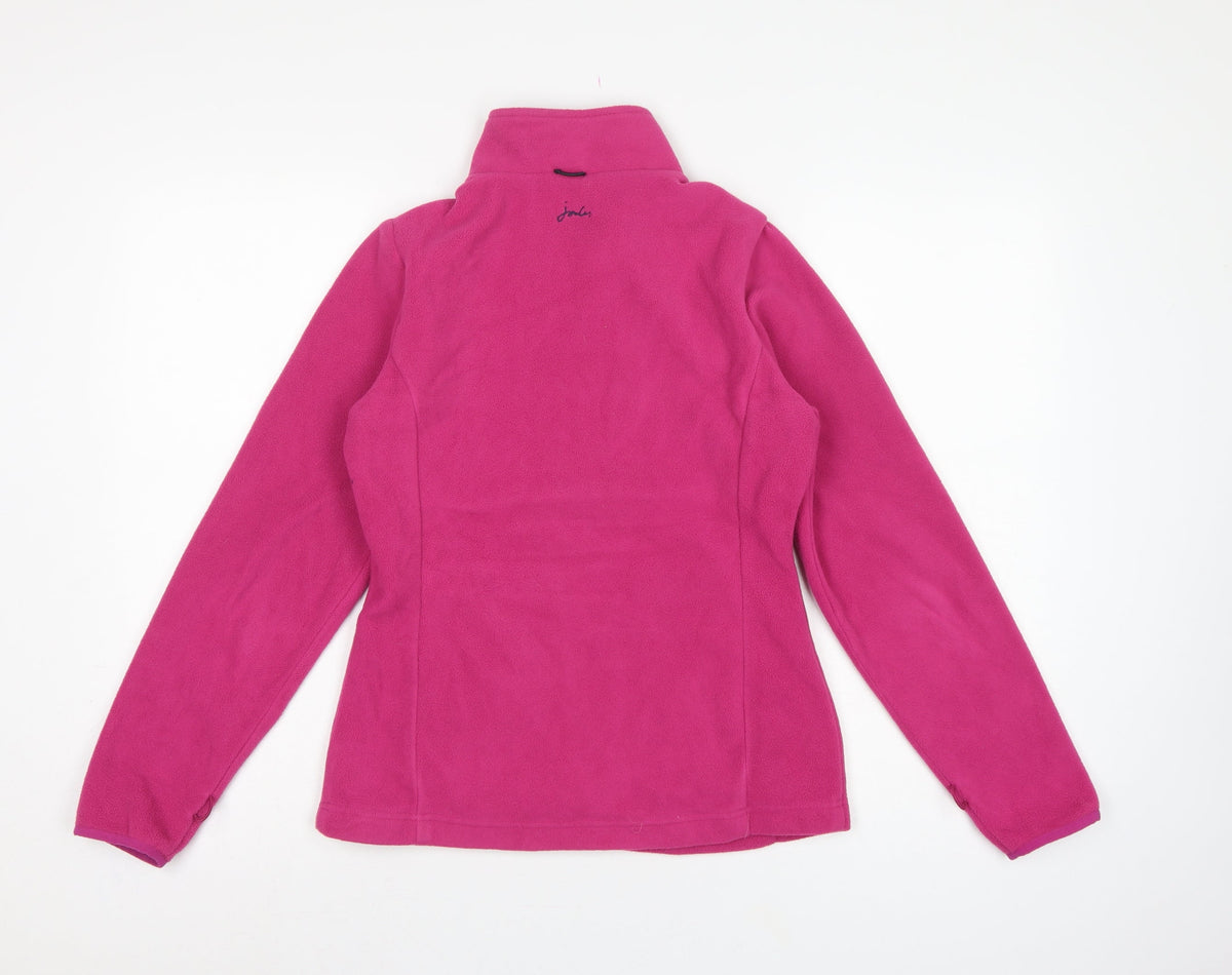 Joules Women’s Pink UK 8 Fleece Full Zip Lightweight Jacket Pockets
