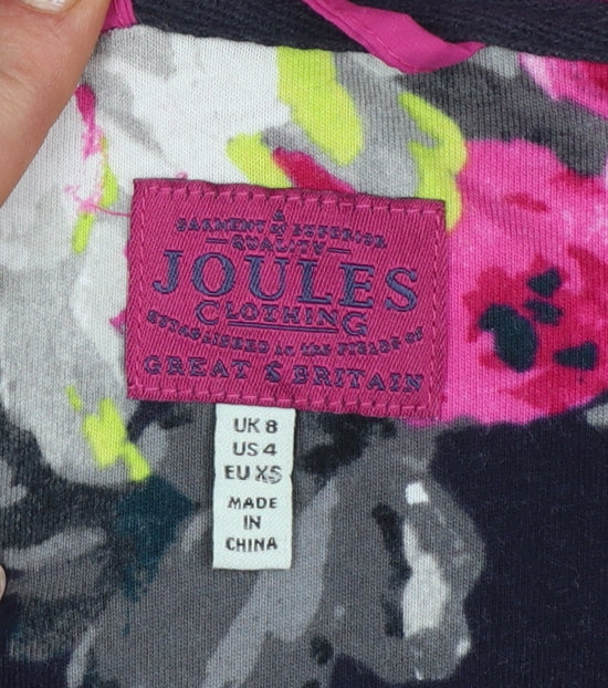 Joules Women’s Pink UK 8 Fleece Full Zip Lightweight Jacket Pockets