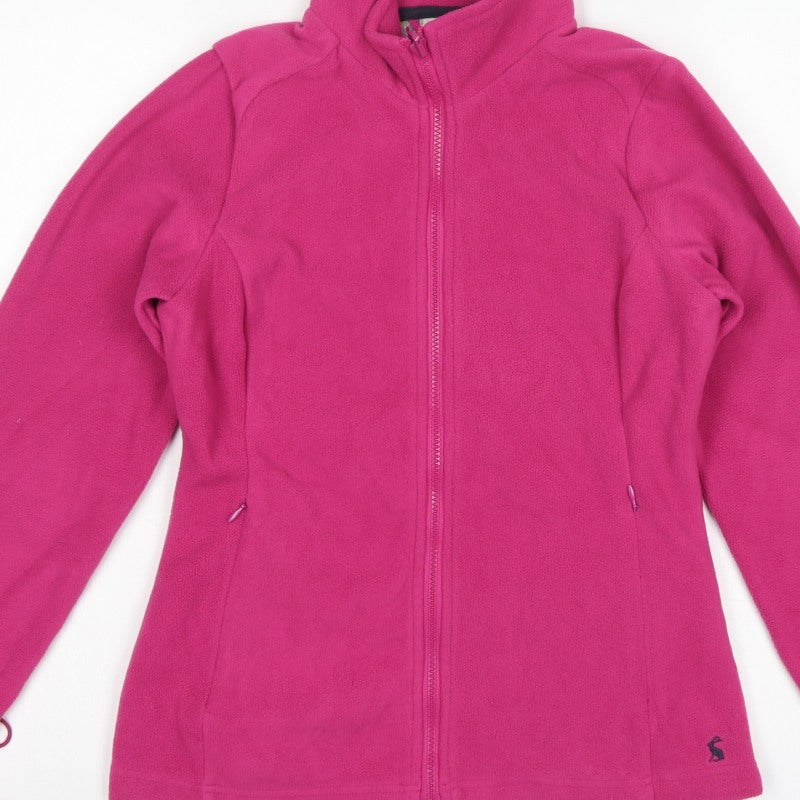 Joules Women’s Pink UK 8 Fleece Full Zip Lightweight Jacket Pockets