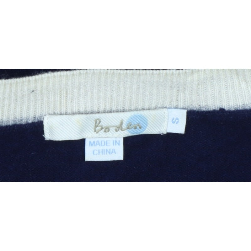 Boden Women Blue Size S Wool Cashmere V-Neck Cardigan Pockets