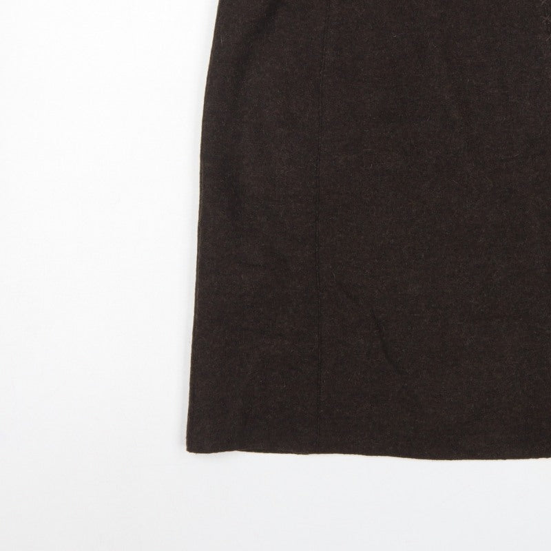 Giesswein Women Brown UK 12 Wool Pencil Knee Length Skirt