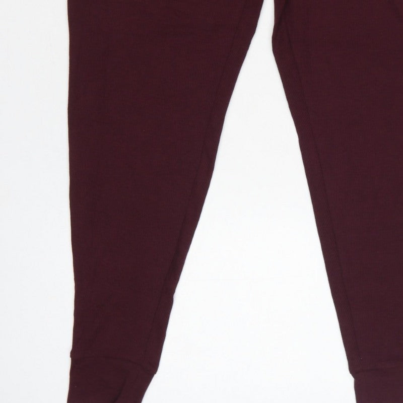 Additional view of Marks and Spencer Men’s Burgundy L Knit Drawstring Lounge Pants