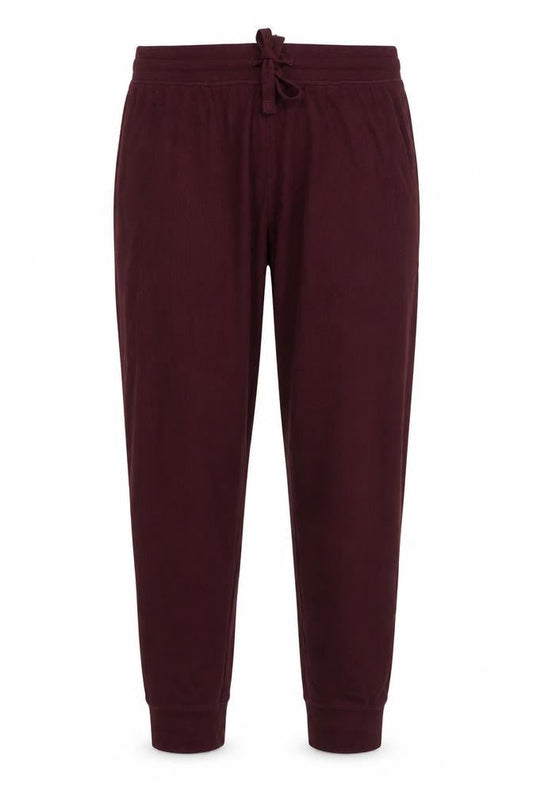 Marks & Spencer Men Red M Ribbed Drawstring Lounge Pyjama Pants