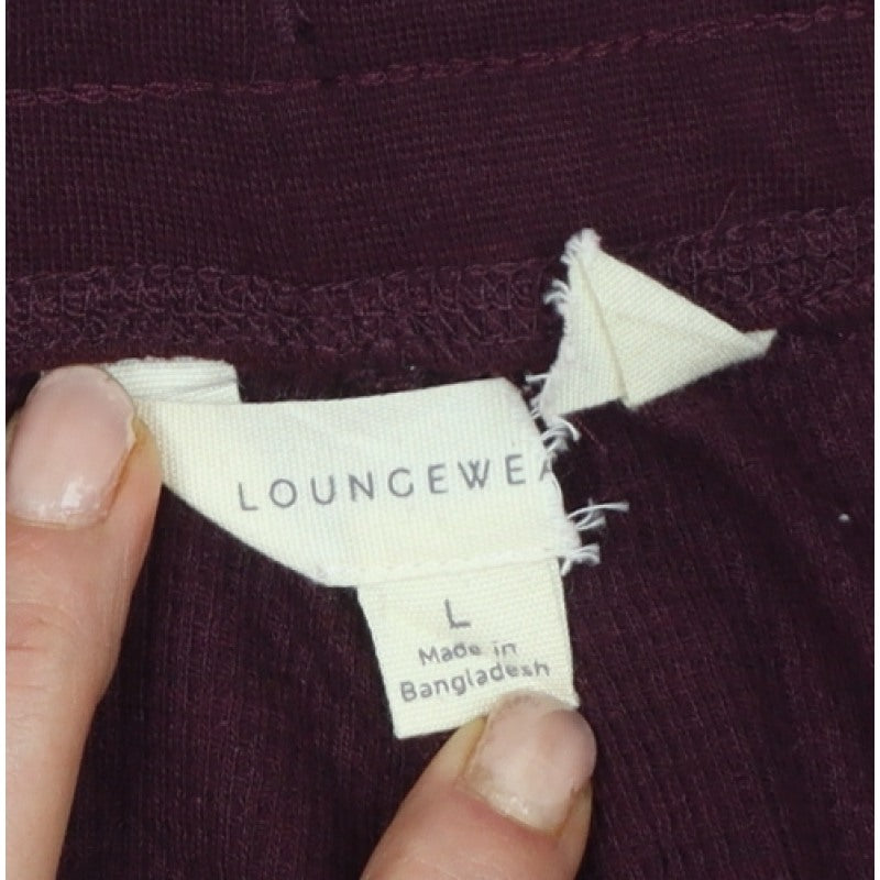 M&S Men’s Purple L Loungewear Jogger Lounge Pants Drawstring