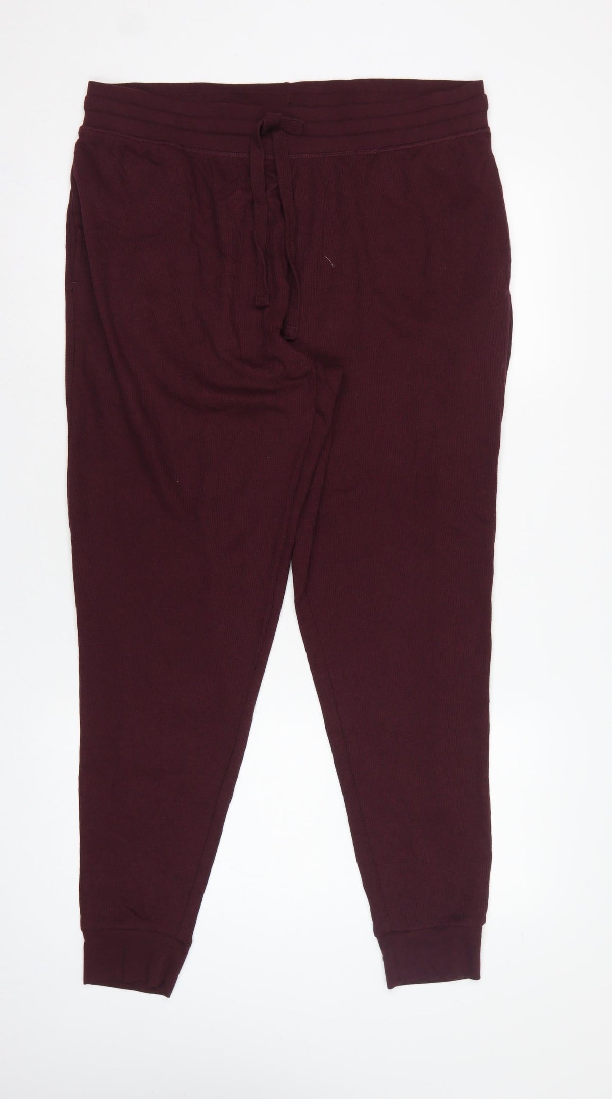 Marks and Spencer Men Red XL Jersey Drawstring Lounge Pants