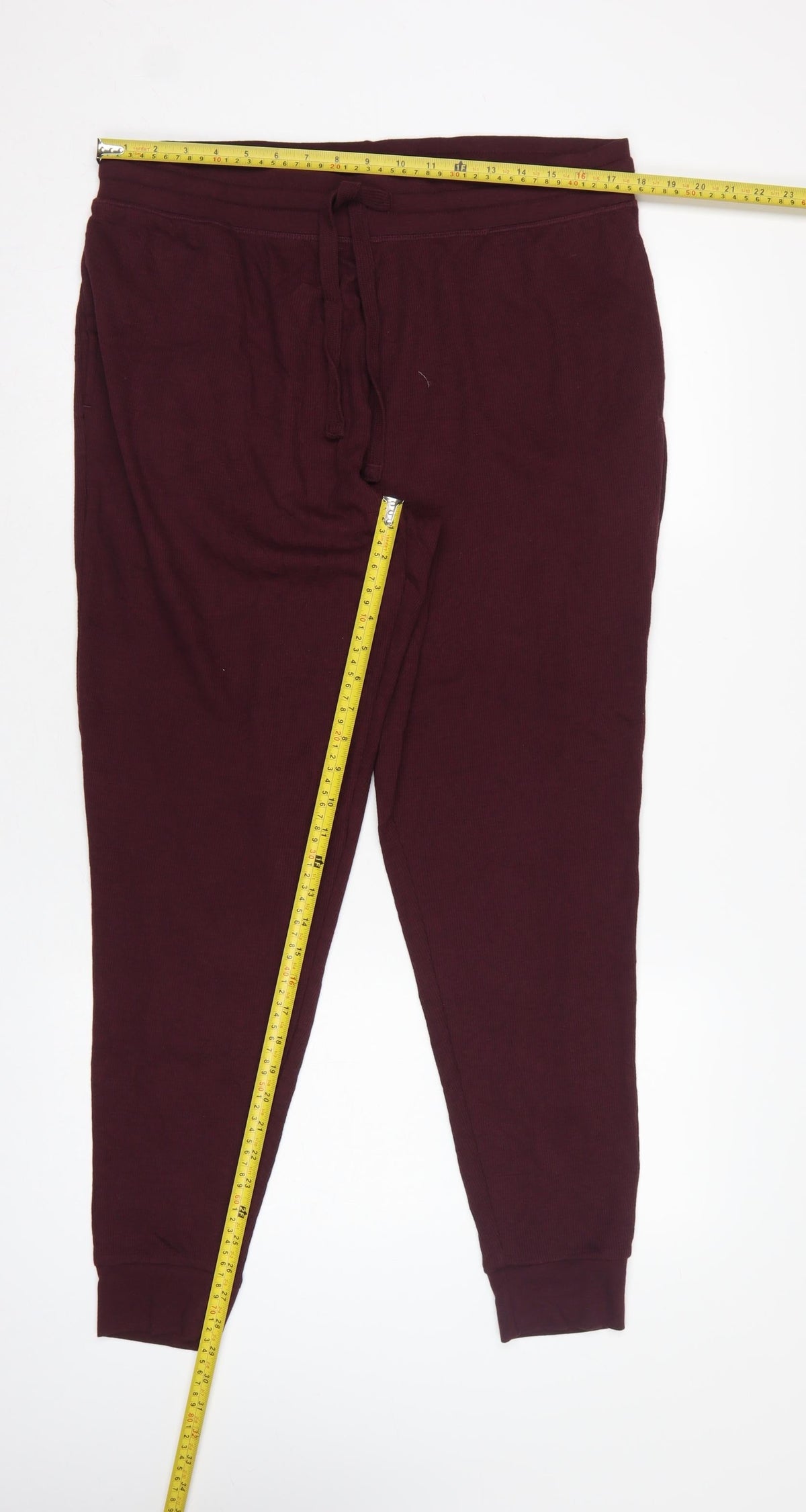 Marks and Spencer Men Red XL Jersey Drawstring Lounge Pants