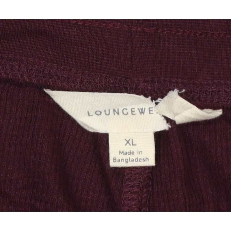 Marks and Spencer Men Red XL Jersey Drawstring Lounge Pants