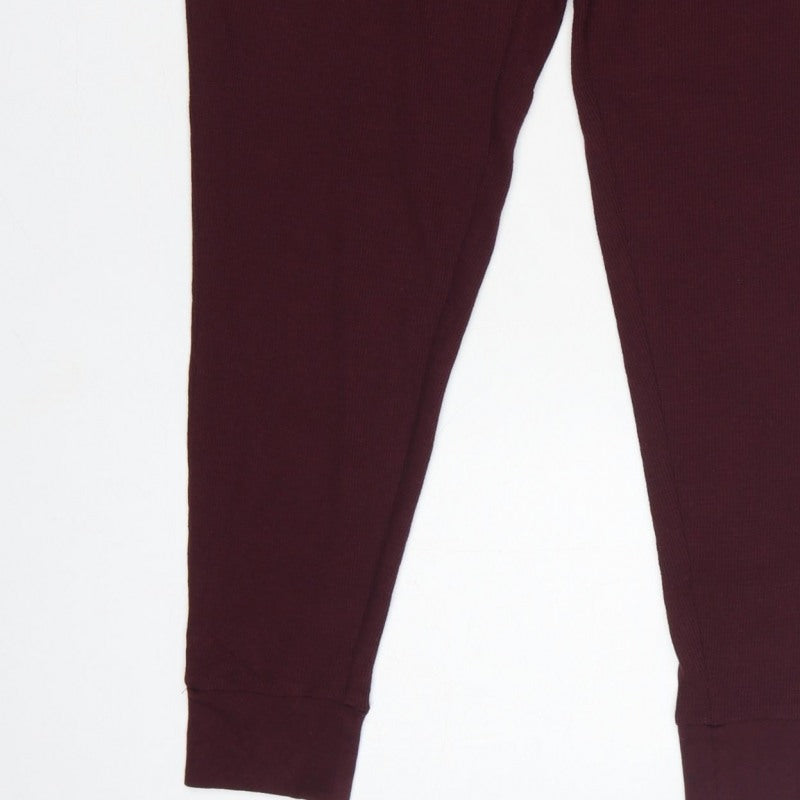 Marks and Spencer Men’s Purple L Viscose Jersey Drawstring Lounge Pants