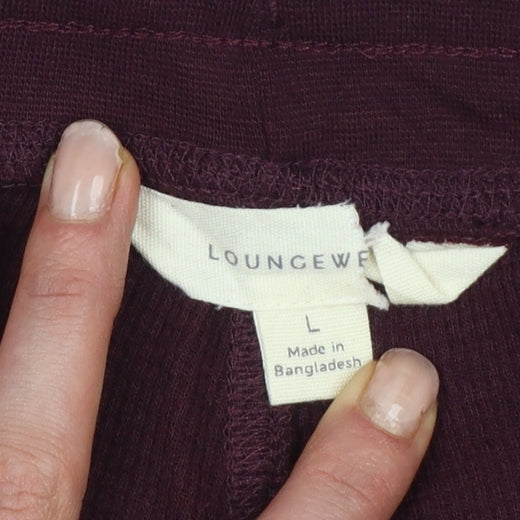 Marks and Spencer Men’s Purple L Viscose Jersey Drawstring Lounge Pants