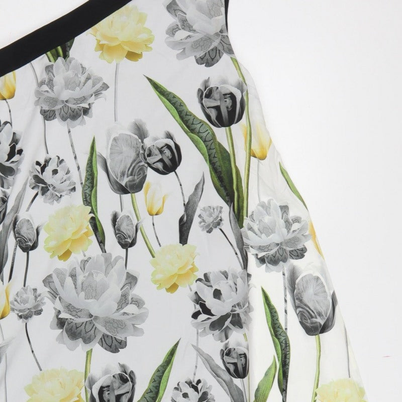 Ted Baker Women Multicoloured Floral One Shoulder A-Line Dress UK 10