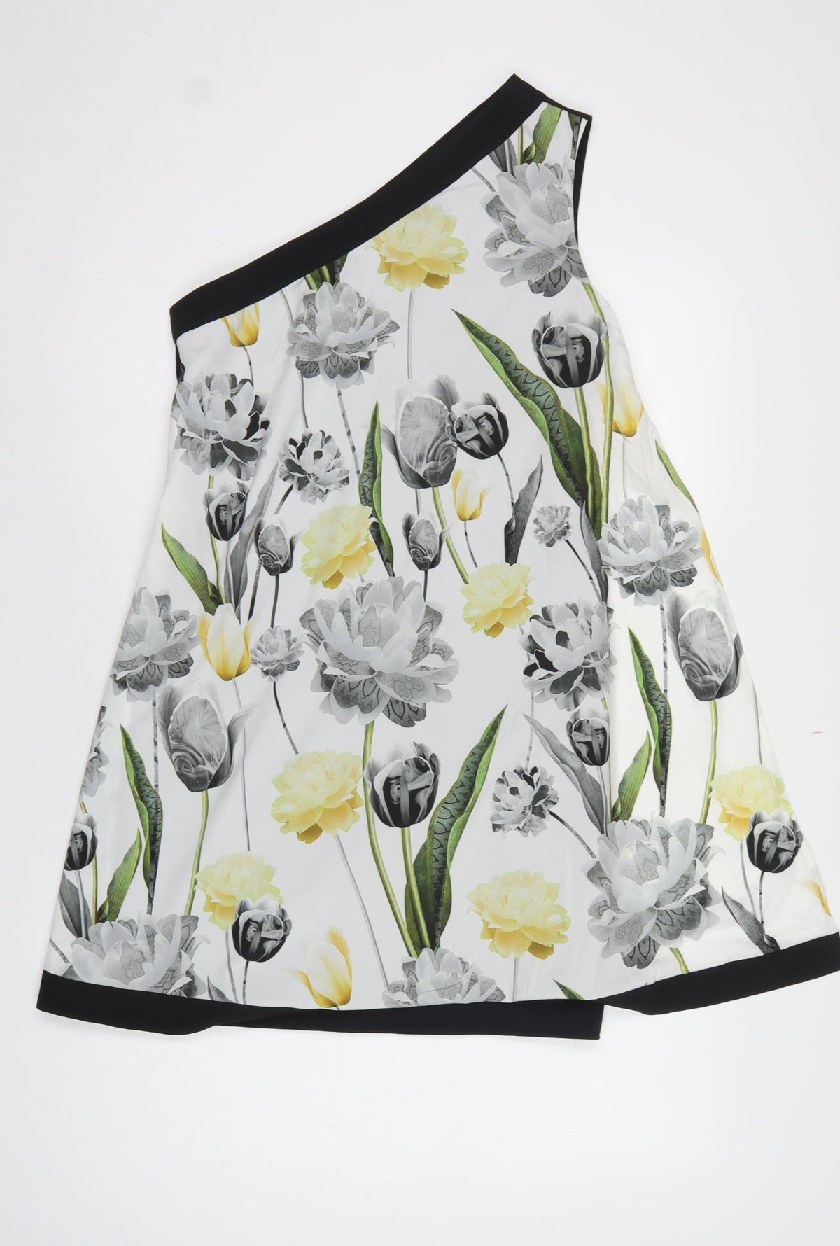 Ted Baker Women Multicoloured Floral One Shoulder A-Line Dress UK 10