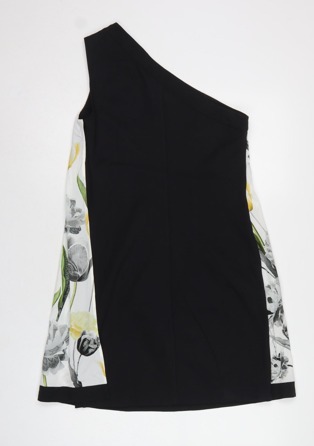 Ted Baker Women Multicoloured Floral One Shoulder A-Line Dress UK 10