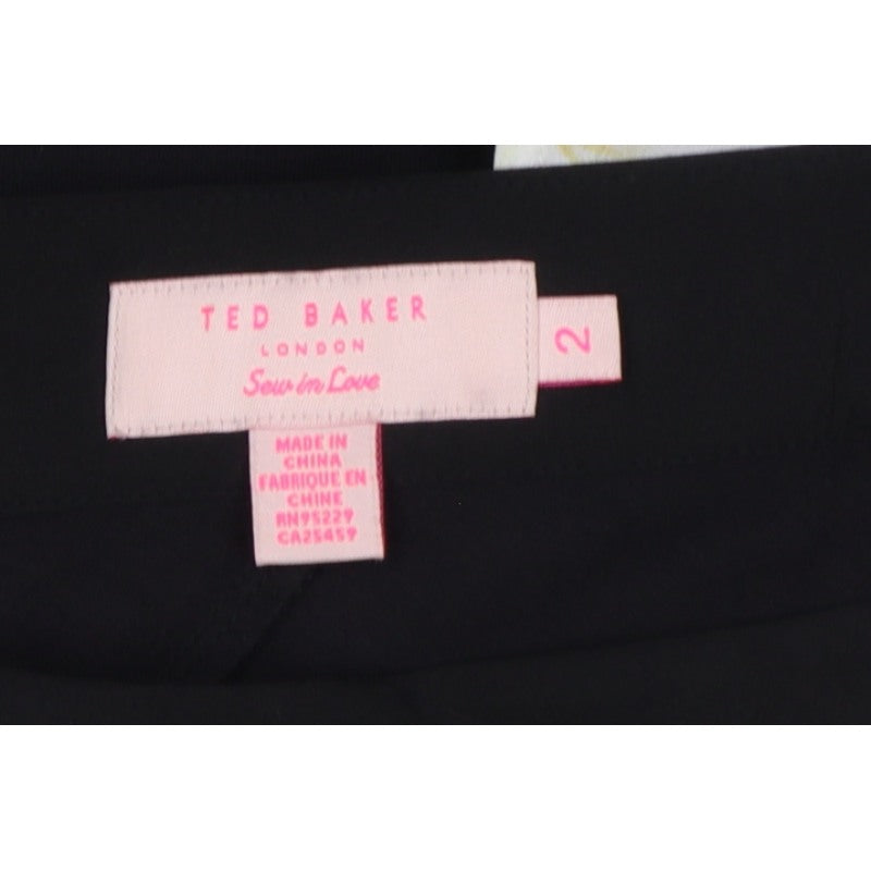 Ted Baker Women Multicoloured Floral One Shoulder A-Line Dress UK 10