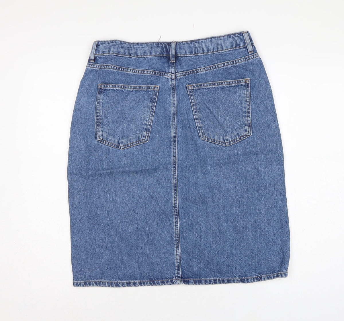 Marks and Spencer Women Blue UK 6 Denim Pencil Knee Length Skirt