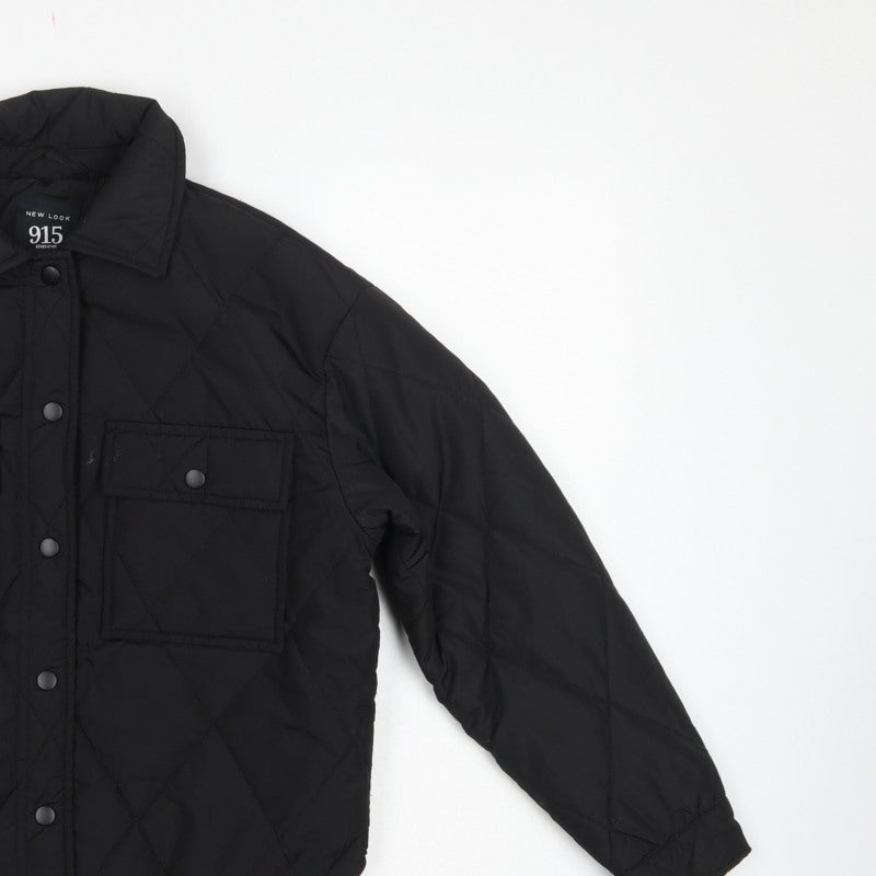 Additional view of New Look 915 girls’ black age 9 quilted shirt jacket padded