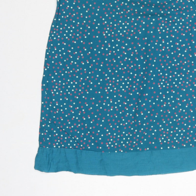 Monsoon Women’s Blue Polka Dot Sleeveless Shift Dress UK 8