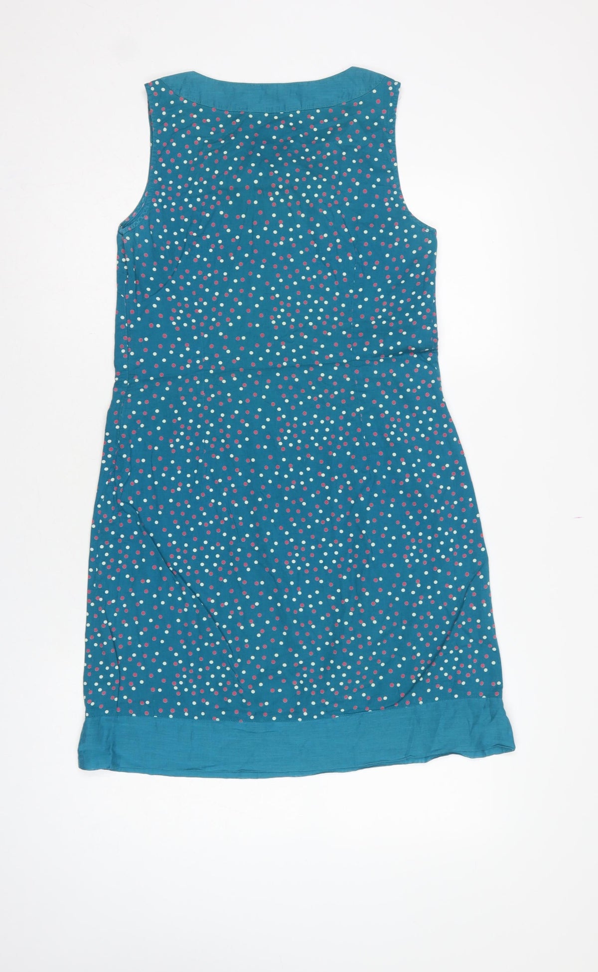 Monsoon Women’s Blue Polka Dot Sleeveless Shift Dress UK 8