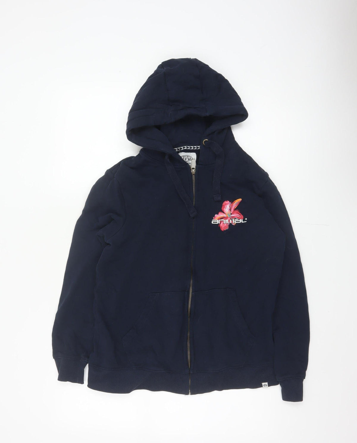 Animal Women’s Blue UK 8 Full Zip Floral Graphic Hoodie