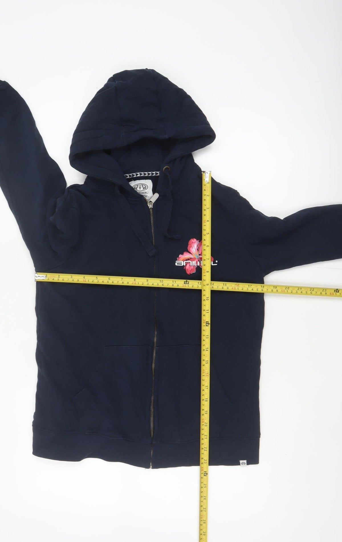 Animal Women’s Blue UK 8 Full Zip Floral Graphic Hoodie