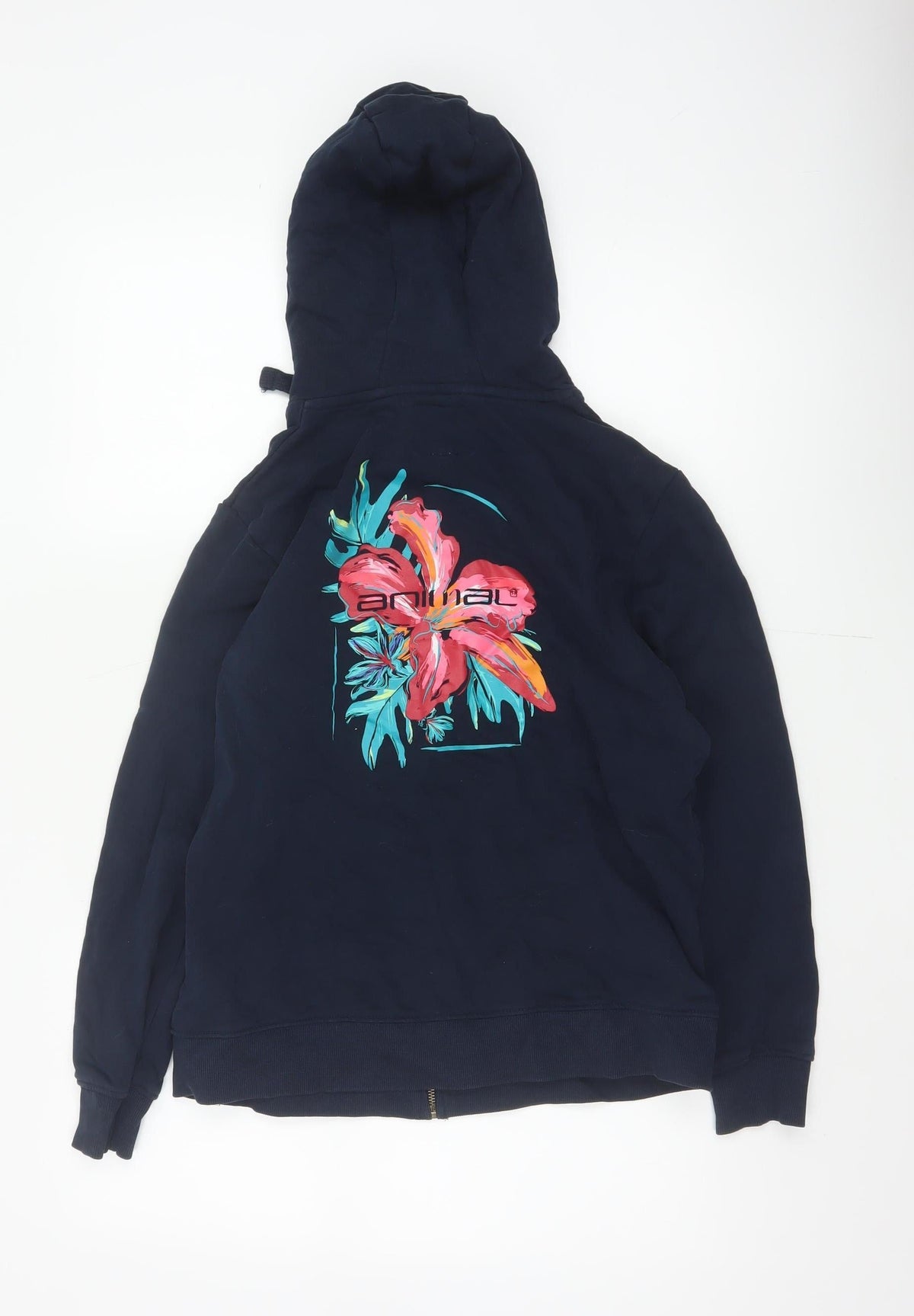 Animal Women’s Blue UK 8 Full Zip Floral Graphic Hoodie
