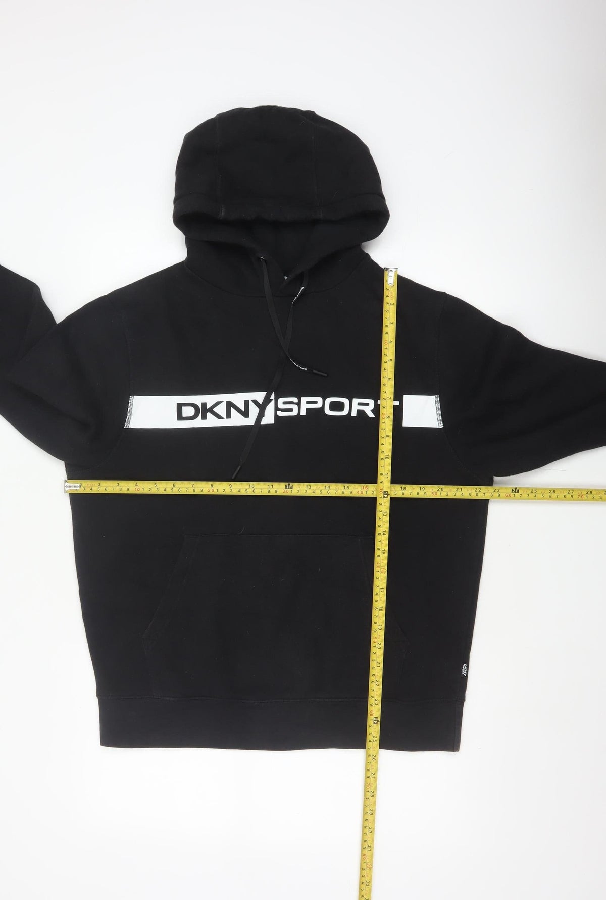DKNY Sport Men’s Black M Pullover Logo Hooded Sweatshirt