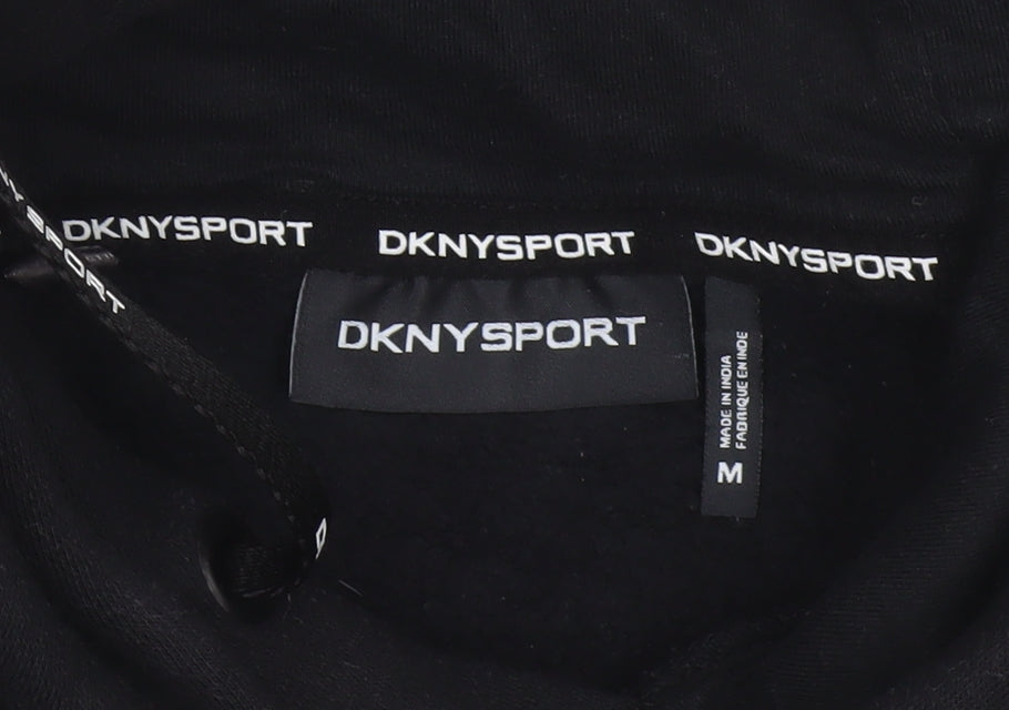 DKNY Sport Men’s Black M Pullover Logo Hooded Sweatshirt