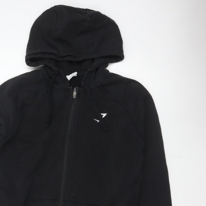 Gymshark Men's Black L Full Zip Hooded Fleece Logo Hoodie