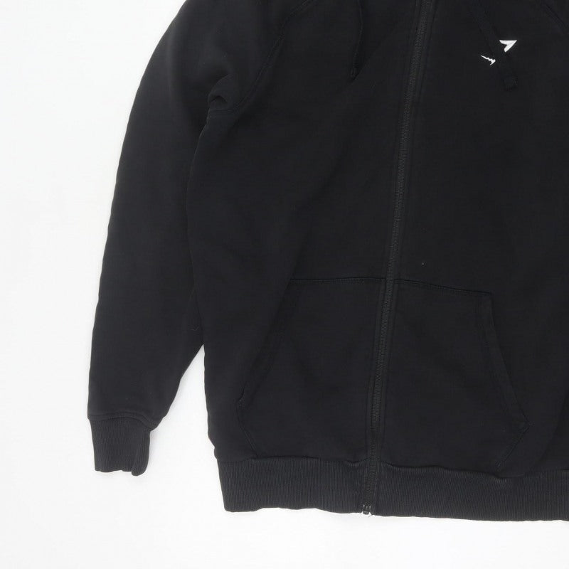 Gymshark Men's Black L Full Zip Hooded Fleece Logo Hoodie