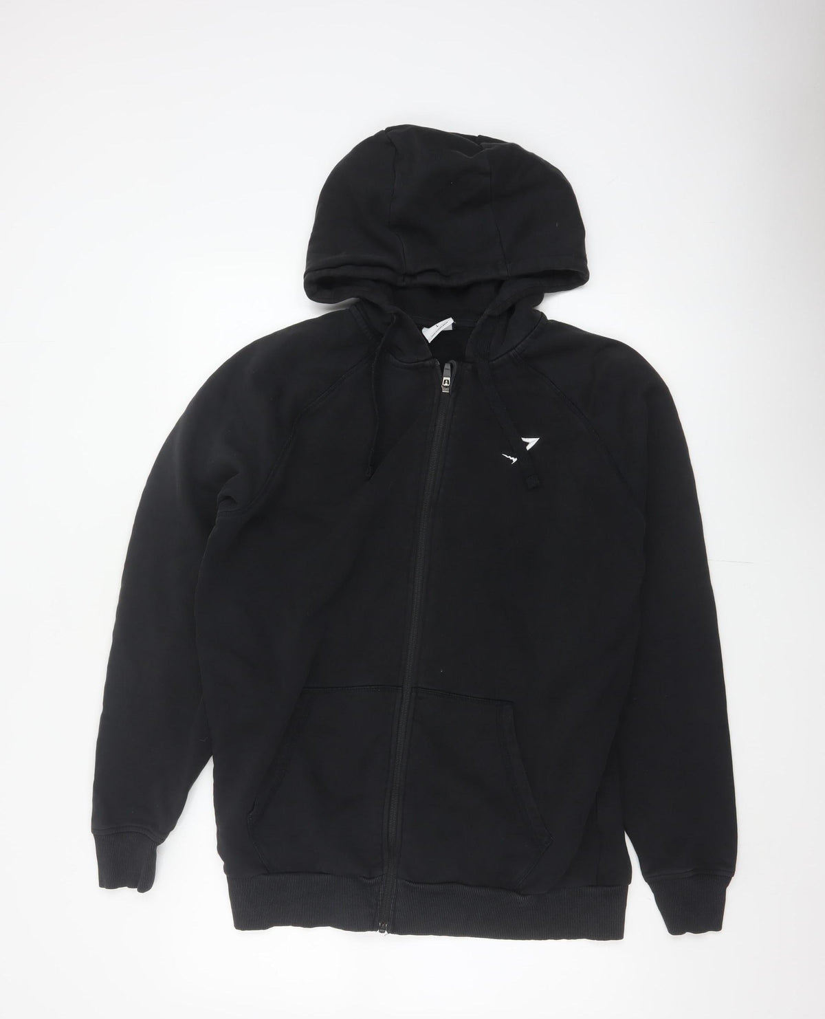 Gymshark Men's Black L Full Zip Hooded Fleece Logo Hoodie