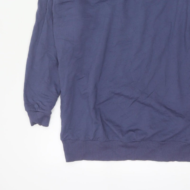 ASOS Design Women’s Blue UK 8 Longline Crew Neck Pullover Sweatshirt