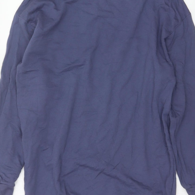 ASOS Design Women’s Blue UK 8 Longline Crew Neck Pullover Sweatshirt