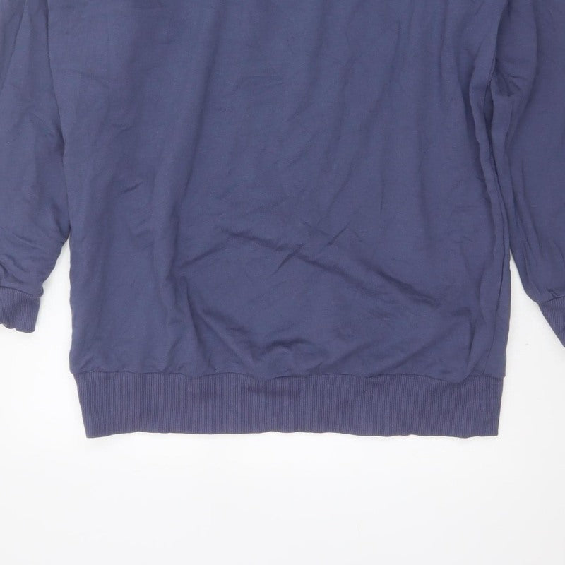 ASOS Design Women’s Blue UK 8 Longline Crew Neck Pullover Sweatshirt