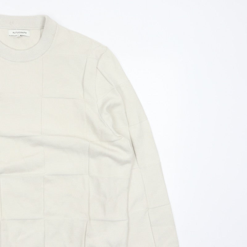 Additional view of Marks & Spencer Autograph Men’s Ivory XL Geometric Knit Jumper