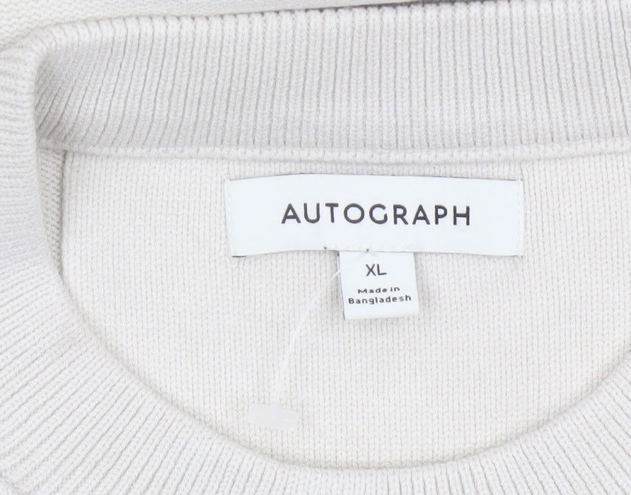 Additional view of Marks & Spencer Autograph Men’s Ivory XL Geometric Knit Jumper