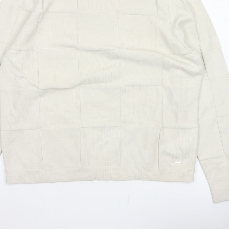 Additional view of Marks & Spencer Autograph Men’s Ivory XL Geometric Knit Jumper