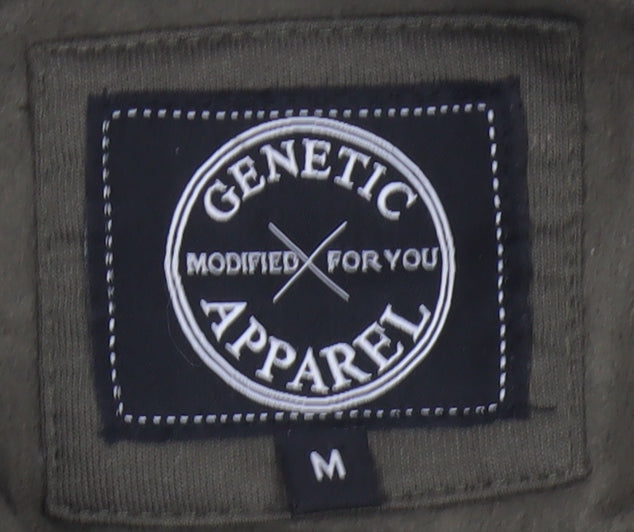 Additional view of Genetic Apparel Men’s Green M Distressed Pullover Hoodie Grunge